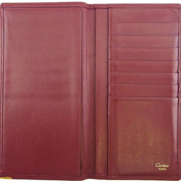 Cartier long pills masteline Bordeaux leather Auth used L3582 - Picture 4 of 8